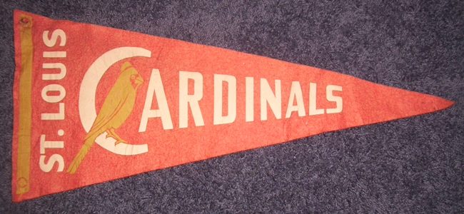 VINTAGE St. Louis Cardinals Baseball Pennant Very Old! Looks Great